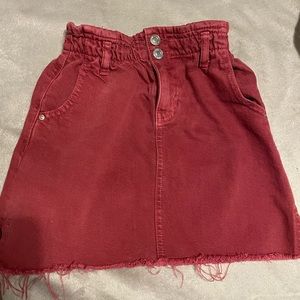 Red Zara skirt